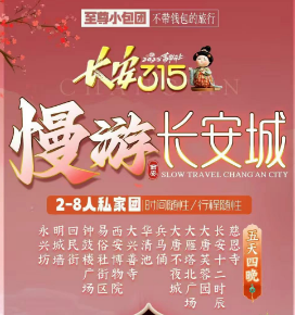 【2-6人私家团】慢游长安城 西安定制 时间随性