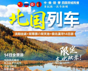 【北国列车】沈阳往返+双草原の双天池+极北漠河14日游