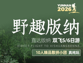 【野趣版纳】直飞版纳5/6日纯玩游  10成人小团