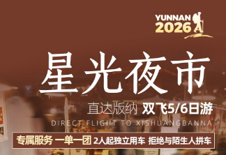 【星光夜市】高端纯玩定制/西双版纳5日游（一单一团）