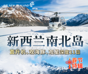 【2024年1月29日】新西兰南北 11 日之旅（直升机、海豚、观星）