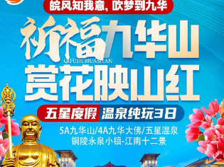 【永泉映山红·祈福九华山】5A九华山+4A九华大佛+永泉小镇纯玩3日游