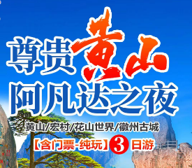 【国庆专场】王牌黄山·阿凡达夜景>宏村、阿凡达夜景、徽州古城3日游